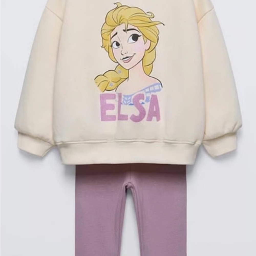 Zara Cream and Purple Kids Bottoms